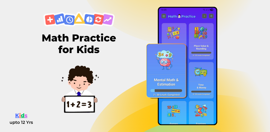 Math Practice for Kids App Covers preview